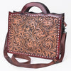 ADBG1801 American Darling Hand Tooled Floral Carved Leather Western Briefcase Bag