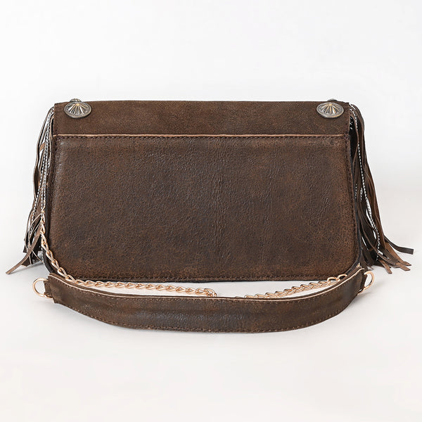 ADBGA872 American Darling Hand Tooled Floral Carved Buck Stitched Leather Cross body Bag