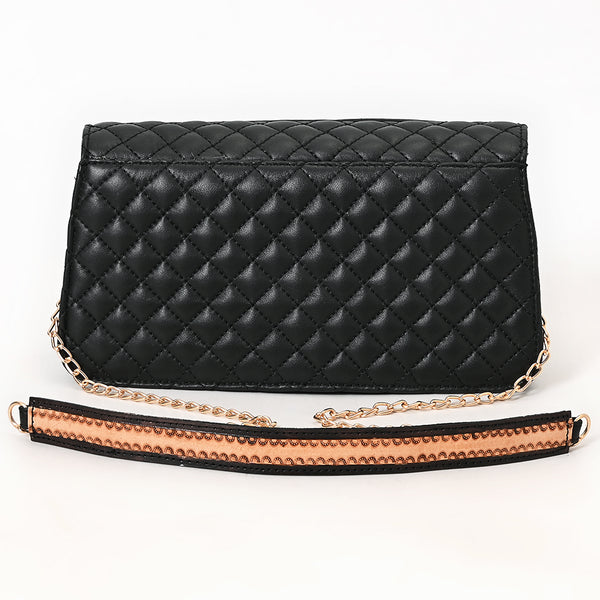 ADBGA873 American Darling Hand Tooled Floral Carved Quilted Leather Cross body Bag