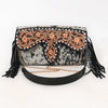 ADBGA876 American Darling Hand Tooled Hair-On Cowhide Western Cross body Bag