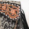 ADBGA876 American Darling Hand Tooled Hair-On Cowhide Western Cross body Bag