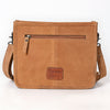 ADBG1572 American Darling Western Genuine Suede Leather Crossbody Bag with Fringe & Buck Stitch Detailing
