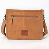 ADBG1572 American Darling Western Genuine Suede Leather Crossbody Bag with Fringe & Buck Stitch Detailing