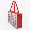 ADBGA882 American Darling Embroidered Braided Genuine Leather Western Tote Bag