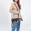 ADBGA886 American Darling Hand Tooled Floral Cross body Bag with Hair-On Cowhide & Fringes