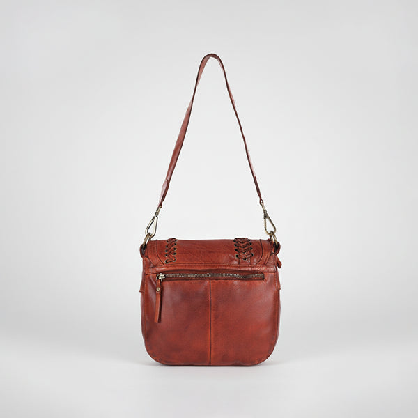 SWL141 Ardesia - Leather Braided Shoulder Bag