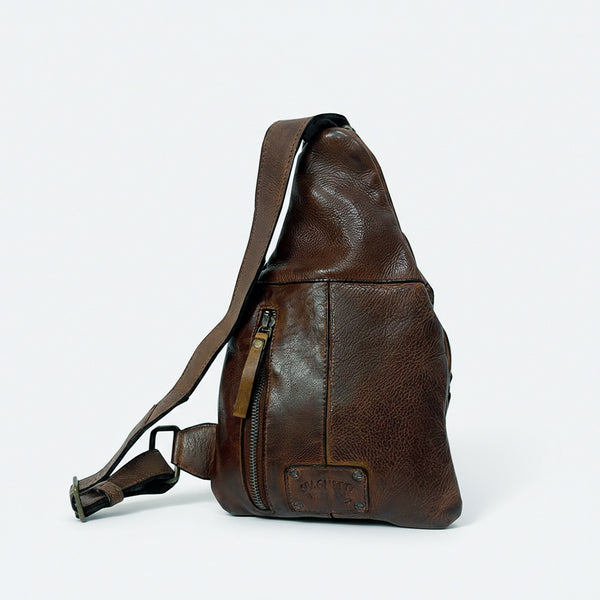 SWL155BRN Sling Genuine Leather Women Bag Western Handbag