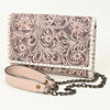 ADBG1831 American Darling Hand Tooled Floral Carved Braided Leather Western Crossbody Bag