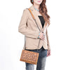 ADBG1831 American Darling Hand Tooled Floral Carved Braided Leather Western Crossbody Bag