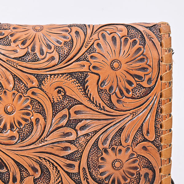ADBG1831 American Darling Hand Tooled Floral Carved Braided Leather Western Crossbody Bag