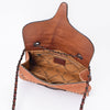 ADBG1832 American Darling Western Cross body Bag with Rivetted Genuine Suede Leather & Embroidery