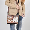 ADBG1833 American Darling Hand Tooled Floral & Cowhide Western Cross body Bag