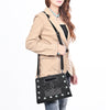 ADBG1835 American Darling Floral embossed Western Leather Clutch Damascus Bag with Turquoise Accents