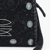 ADBG1835 American Darling Floral embossed Western Leather Clutch Damascus Bag with Turquoise Accents