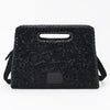 ADBG1835 American Darling Floral embossed Western Leather Clutch Damascus Bag with Turquoise Accents