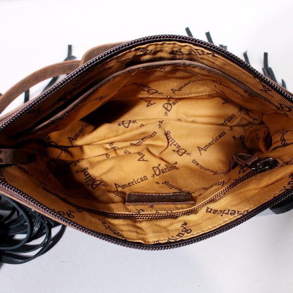 ADBGM810 Embossed Crossbody Genuine Leather Women Bag