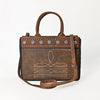 ADBGM814 American Darling Handcrafted Boot Stitched Leather Tote Bag with Rivets
