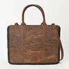 ADBGM814 American Darling Handcrafted Boot Stitched Leather Tote Bag with Rivets