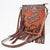 ADBG1852 American Darling Western Chaps Bag - Hand-Tooled Floral Genuine Suede Crossbody with Fringes