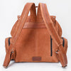 ADBG1853 American Darling Western Genuine Suede Backpack Bag with Fringes and Horseshoe Concho