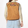 ADJKT078 American Darling Western Suede Apparel - Handcrafted Embroidered Luxe Vest