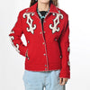 ADJKT081 American Darling Western Embroidered Apparel - Red Artisan Handcrafted Woolen Jacket