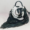 ADBG1857 American Darling Hair On Genuine Leather Horseshoe Fringe Messenger Purse