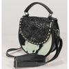 ADBG1861 American Darling Hand Tooled Hair On Genuine Leather Saddle Messenger Bag