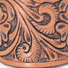 ADHCG101D-L American Darling Leather Hair Stick Barrette Floral Tan Hair Accessories