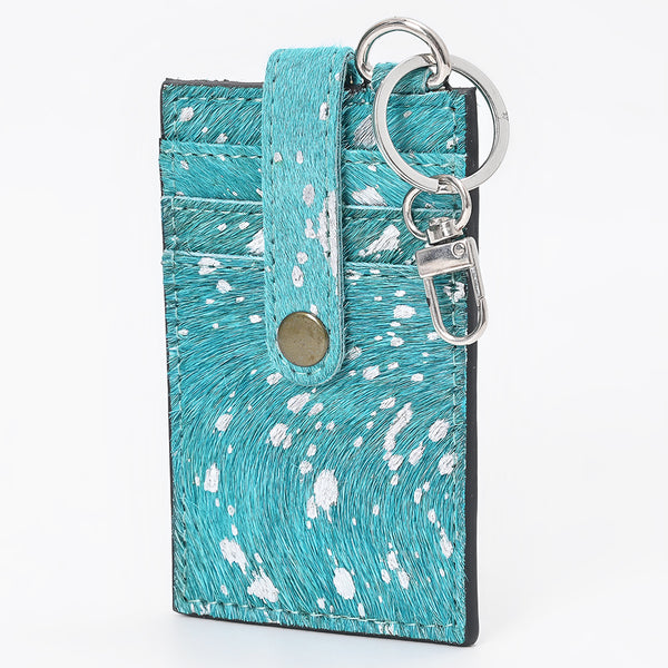 ADCCG111 American Darling Western Leather Card Holder with Genuine Hair-On Cowhide