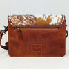 ADBG1881 Envelope Hand Tooled Hair onGenuine Leather Women Bag