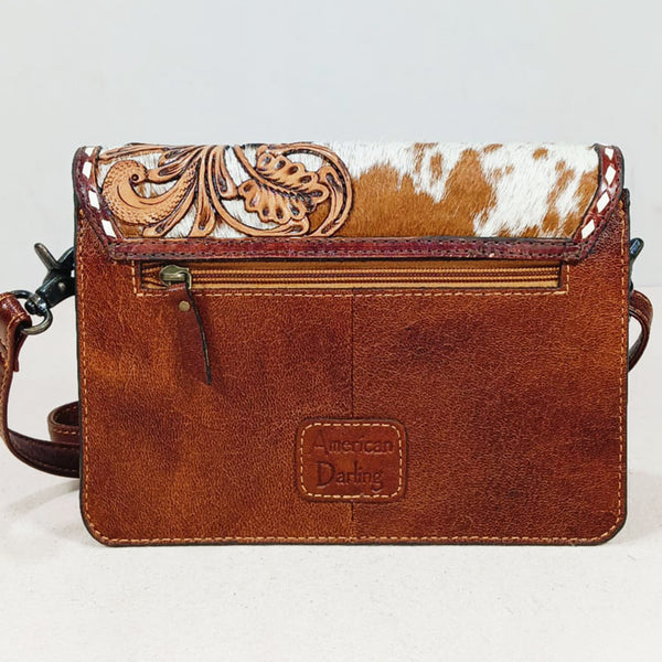 ADBG1881 Envelope Hand Tooled Hair onGenuine Leather Women Bag