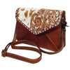 ADBG1881 Envelope Hand Tooled Hair onGenuine Leather Women Bag