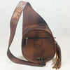 ADBG1883 Sling Hand Tooled Saddle Blanket Genuine Leather Women Bag