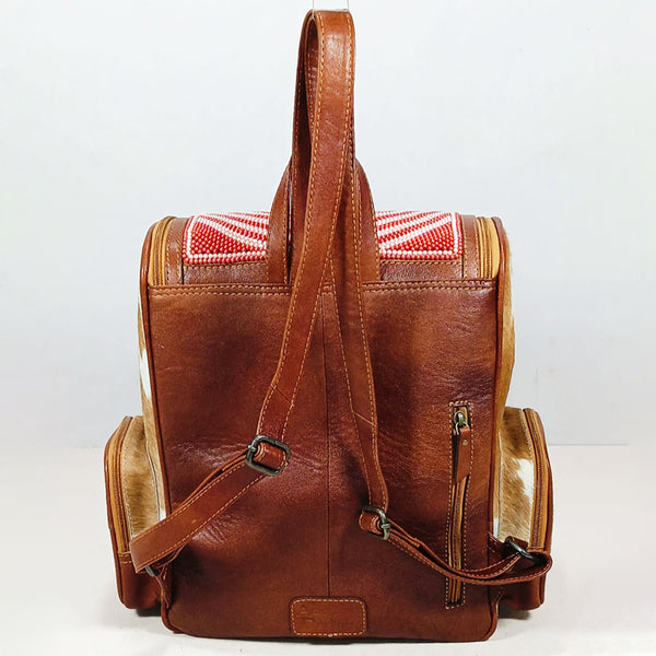 ADBG1886 Backpack Hand Tooled Hair on Genuine Leather Women Bag