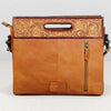 ADBG1890 Clutch Hand Tooled Hair on Genuine Leather Women Bag