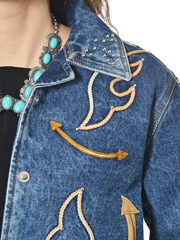 ADJKT087 American Darling Western Embroidered Apparel - Artisan Handcrafted Denim Jacket