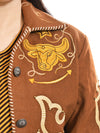 ADJKT093 American Darling Western Embroidered Apparel - Brown Artisan Handcrafted Woolen Jacket