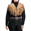 ADJKT095 American Darling Western Leather Apparel - Handcrafted Hair On & Braided Luxe Cape