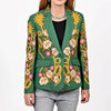 ADBZ075 American Darling Green Fabric Blazer Bronco Floral Embroidery Western Jacket