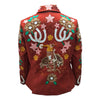 ADBZ076 American Darling Rust Fabric Blazer Jacket Sunflower Bronco Embroidery