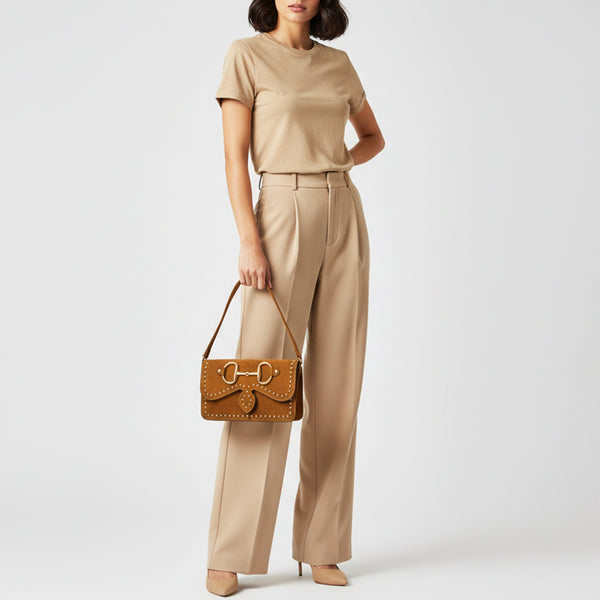 ADBGM848 Crossbody Genuine Suede Leather Women Bag
