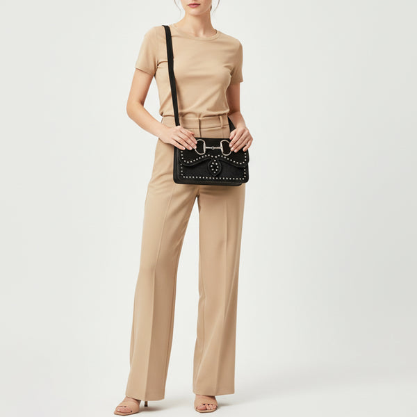 ADBGM849 Crossbody Hair On Genuine suede Leather Women Bag