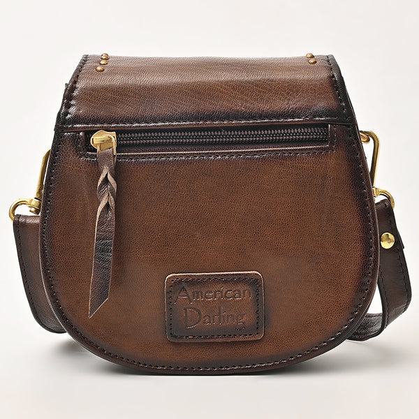 ADBGM850 American Darling Western Leather Cross body Bag with Rivetted Trim and Equestrian Bit