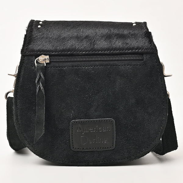 ADBGM851 American Darling Western Leather Cross body Bag with Hair-On Cowhide and Rivets