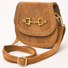 ADBGM852 American Darling Western Suede Leather Cross body Bag with Rivetted Trim