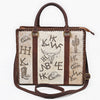 ADBGM854 American Darling Western Leather Tote Bag with Hair-On Cowhide and Braided Accents