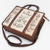 ADBGM854 American Darling Western Leather Tote Bag with Hair-On Cowhide and Braided Accents