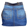 ADBGA998 Bucket Hand Tooled Denim Fabric Genuine Leather Women Bag