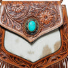 ADBGZ943 Crossbody Hair on Hand Tooled Genuine Leather Women Bag
